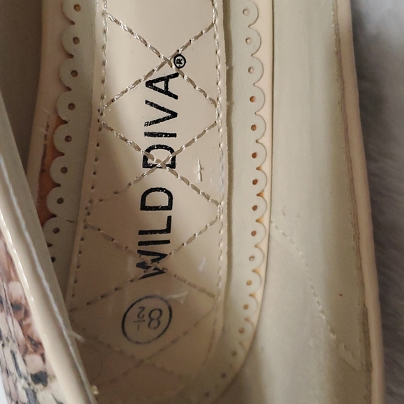 WILD DIVA Open toe animal print high heel shoes 8.5 (Ss33) - Picture 7 of 8